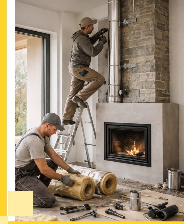 Монтаж дымоходов для каминов в Белогорске от 15303 р. ЭриданБгк