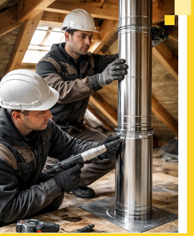 Монтаж дымоходов для каминов в Белогорске с гарантией качества