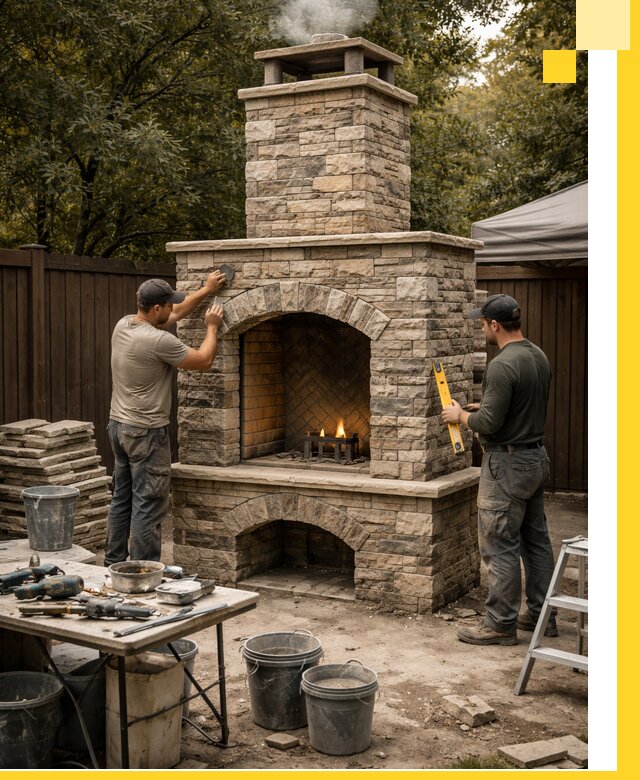 Проектирование и установка уличных каминов в Белогорске