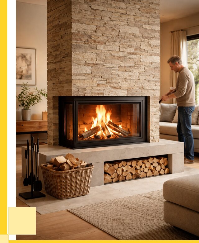 Дровяной камин под ключ в Белогорске от 204040 р. | ЭриданБгк