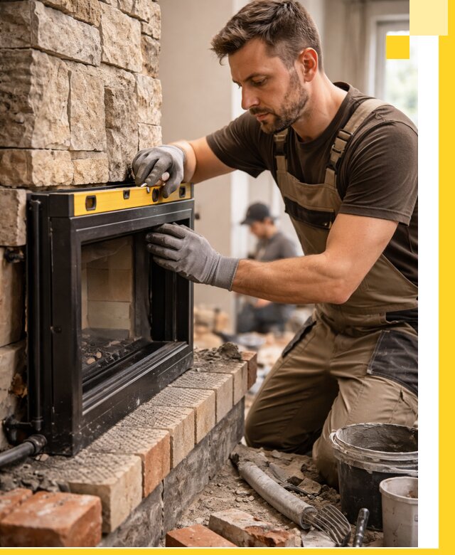 Дровяные камины под ключ в Белогорске: монтаж, обустройство