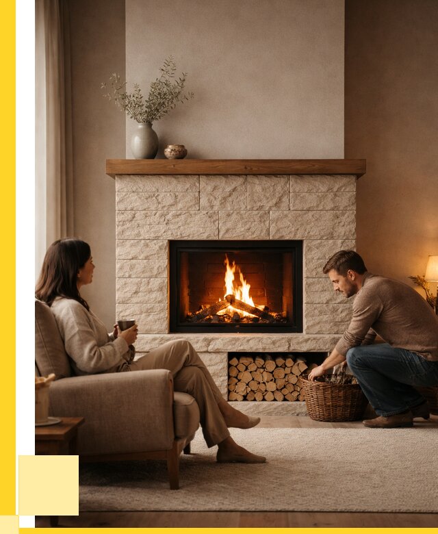 Камины для дома в Белогорске под ключ от 153030 р. | ЭриданБгк