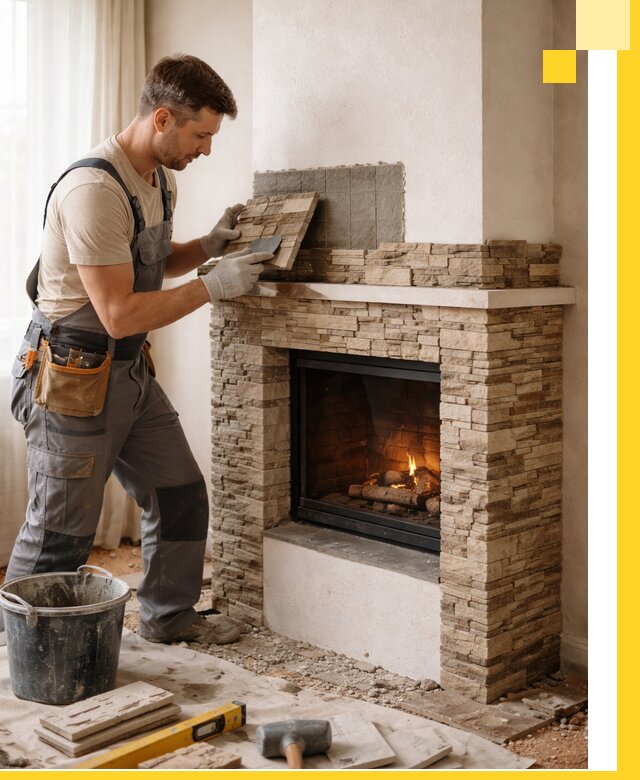 Изготовление и монтаж каминов для дома под ключ в Белогорске