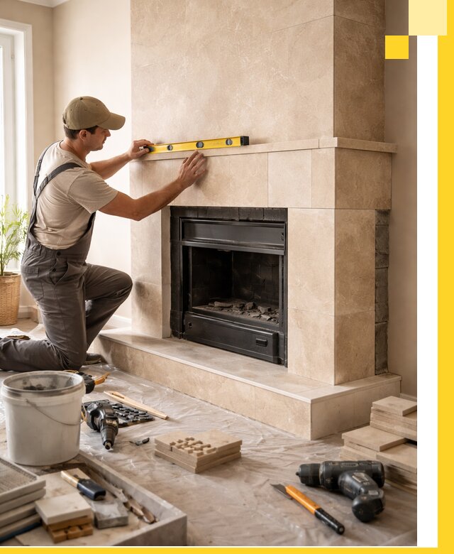 Установка и монтаж каминов в частном доме под ключ в Белогорске