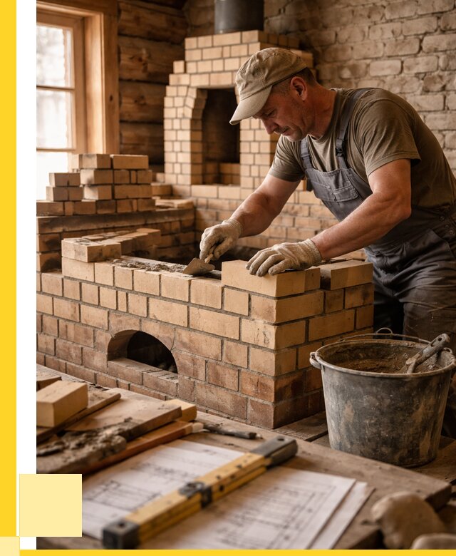 Кладка печей из кирпича в Белогорске цены от 30606 р. - ЭриданБгк