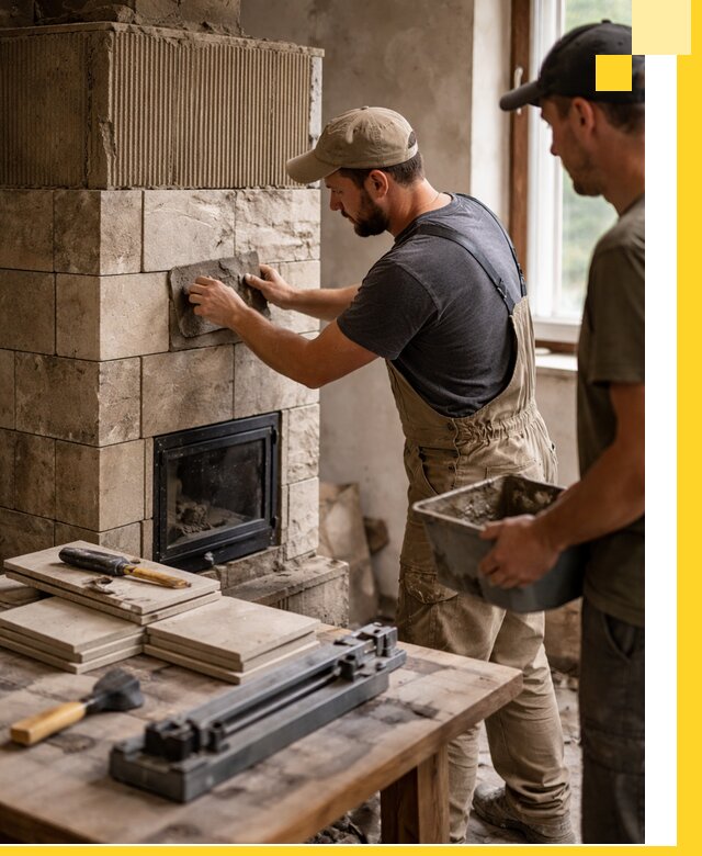 Профессиональная облицовка печей в Белогорске: керамика и камень