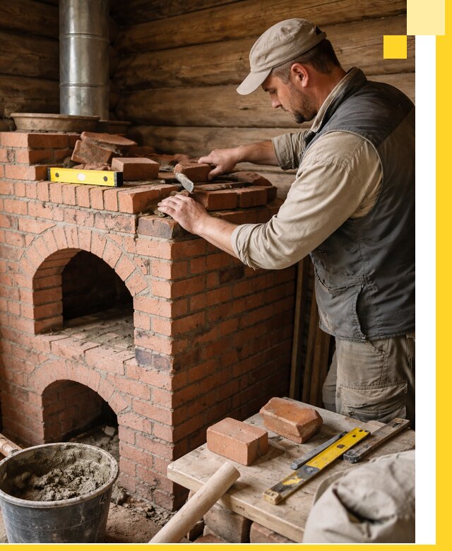 Изготовление и установка русских печей в Белогорске под ключ