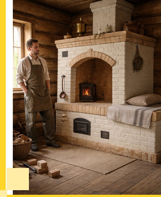 Русские печи с лежанкой под ключ в Белогорске от 153030 р. ЭриданБгк