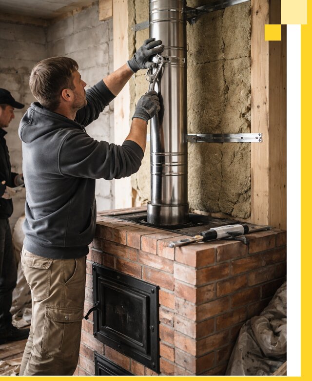 Изготовление и монтаж печей и дымоходов под ключ в Белогорске