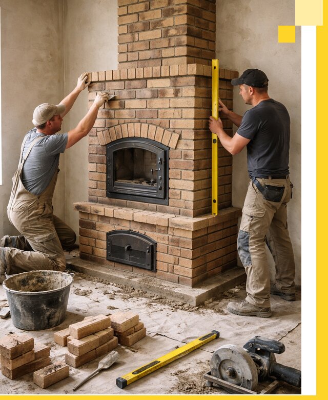 Продажа и установка печей и каминов для дома под ключ в Белогорске