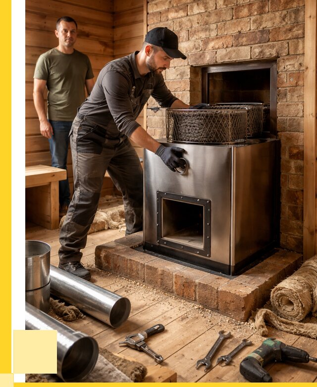 Монтаж банных печей под ключ в Белогорске от 18364 р., ЭриданБгк