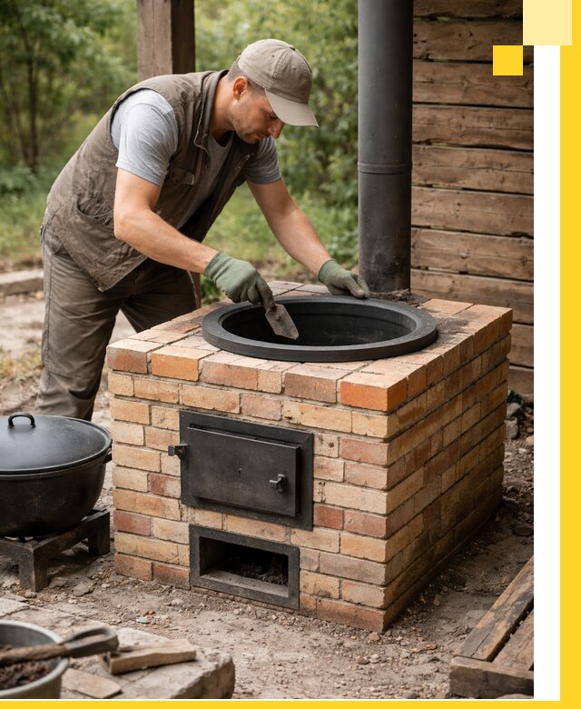 Изготовление и установка печей для казана в Белогорске под ключ