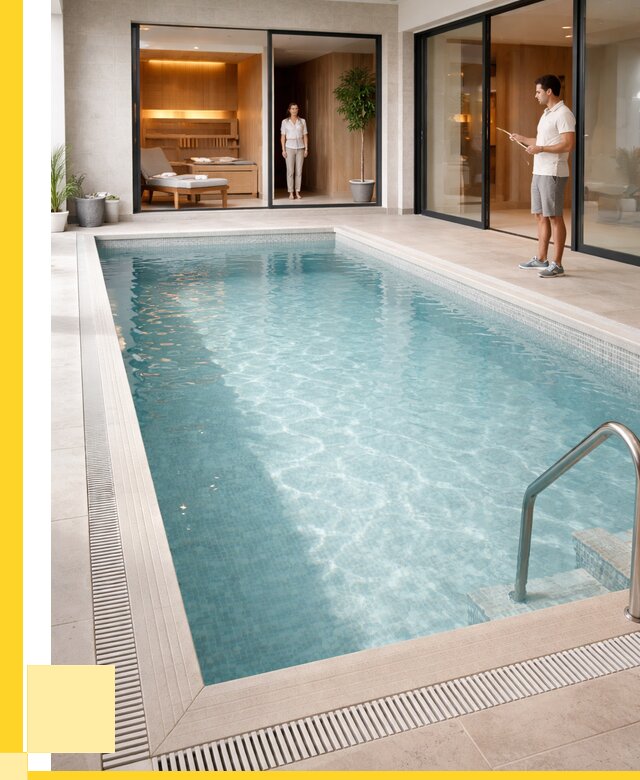 Отделка бассейна пленкой ПВХ в Белогорске от 3571 р. - ЭриданБгк