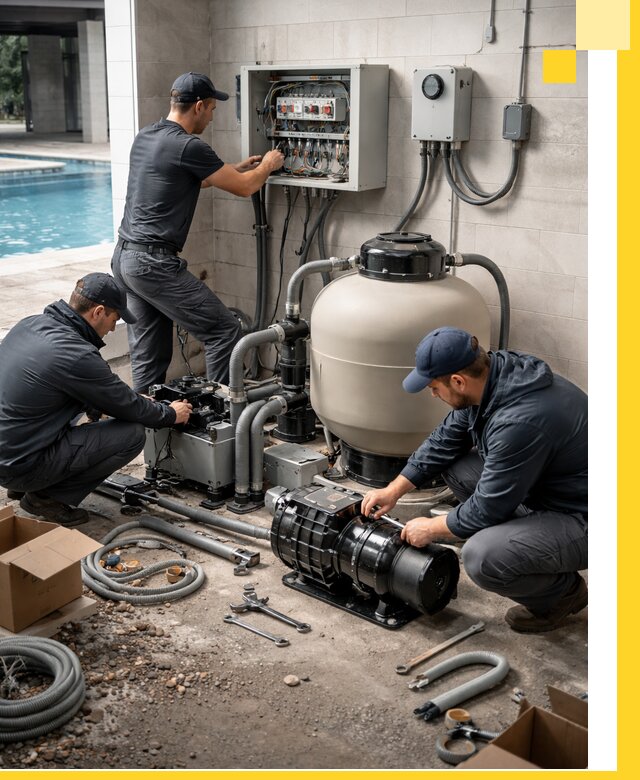 Профессиональный монтаж оборудования для бассейнов в Белогорске