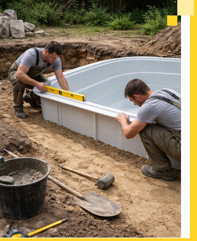 Производство и установка пластиковых бассейнов в Белогорске под ключ