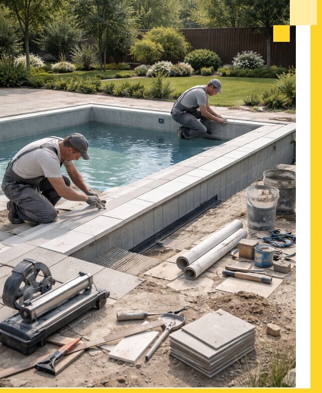 Строительство открытых бассейнов под ключ в Белогорске профессионально