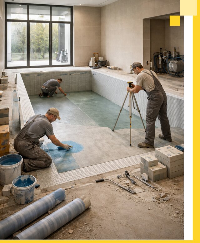 Проект и строительство закрытых бассейнов в Белогорске под ключ