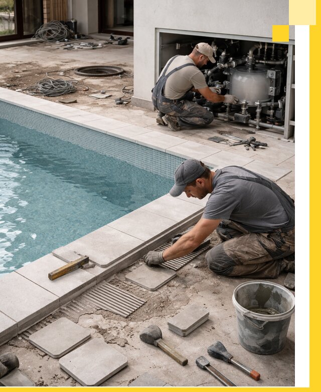 Строительство и монтаж бассейнов в коттедже в Белогорске