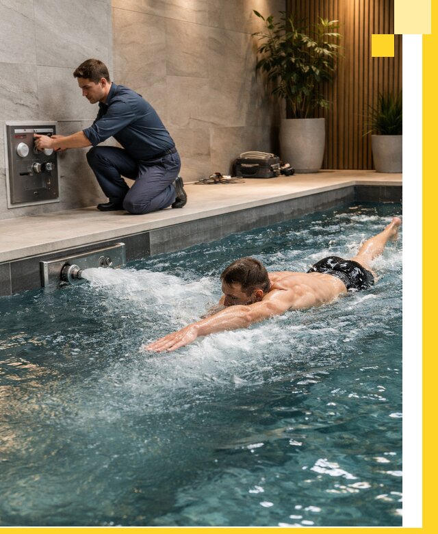 Проектирование и монтаж бассейнов с противотоком в Белогорске