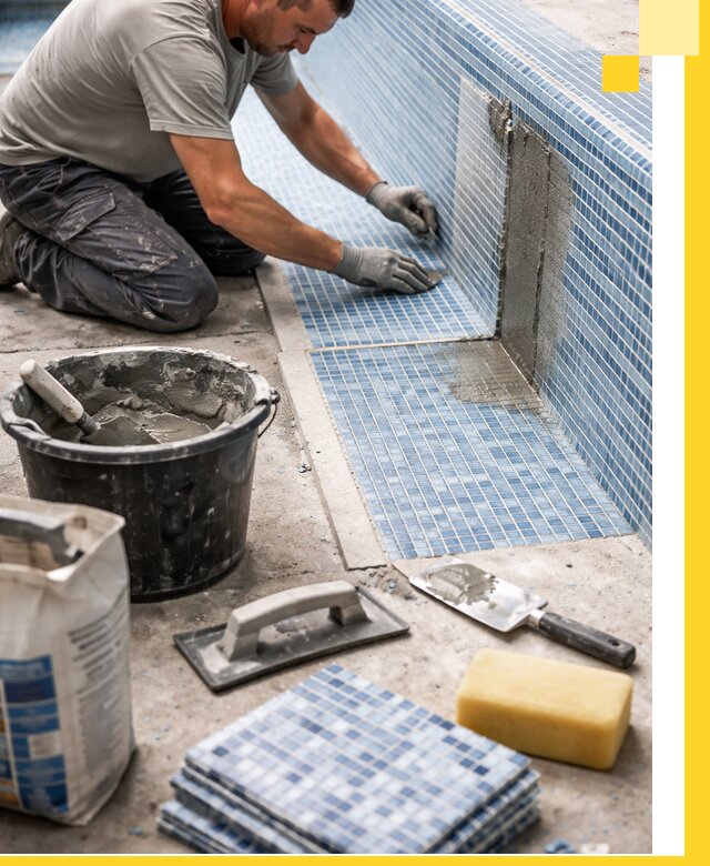 Укладка и ремонт мозаики для бассейнов под ключ в Белогорске