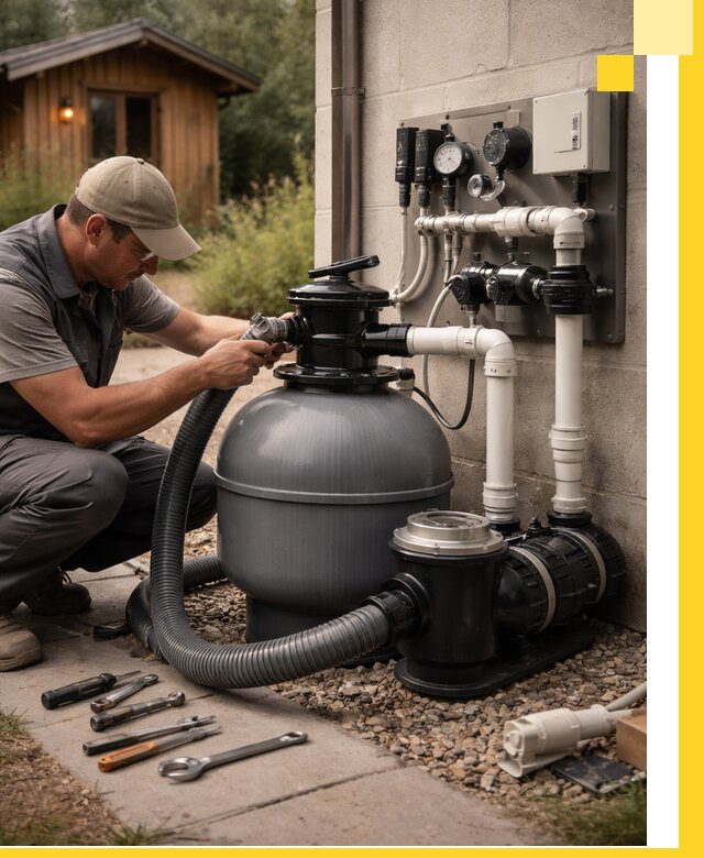 Продажа и монтаж фильтров и насосов для бассейнов в Белогорске