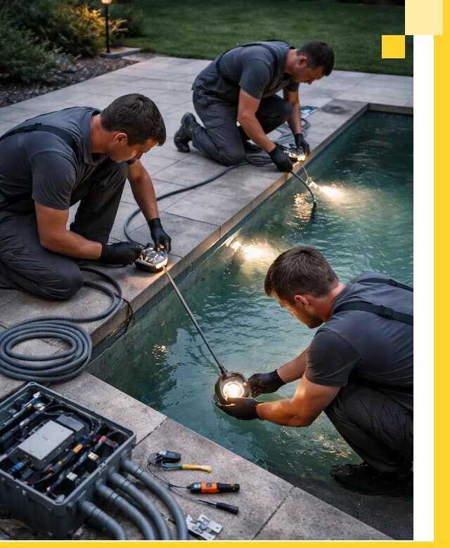 Профессиональное освещение бассейнов в Белогорске: дизайн и монтаж