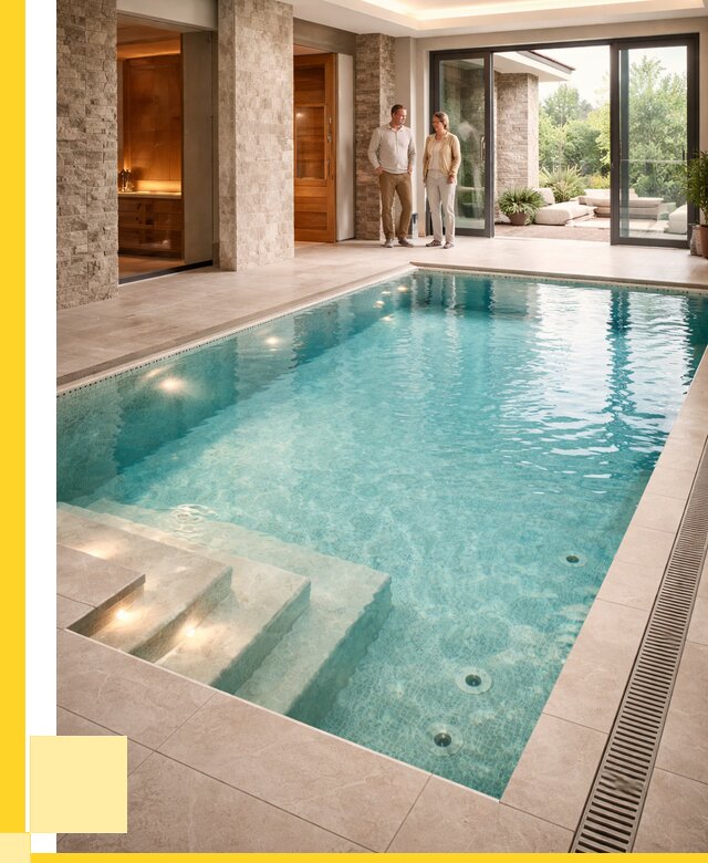 Бассейн во дворе в Белогорске: проект, отделка от 1224240 р. | ЭриданБгк