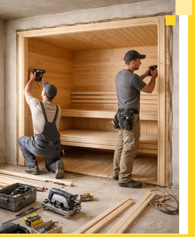 Монтаж саун под ключ в Белогорске — проектирование и установка