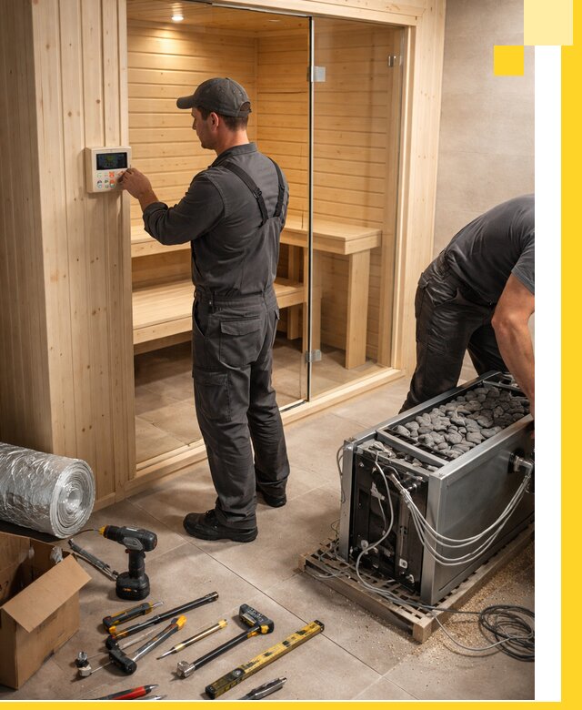 Поставка, установка и монтаж электрических саун в Белогорске