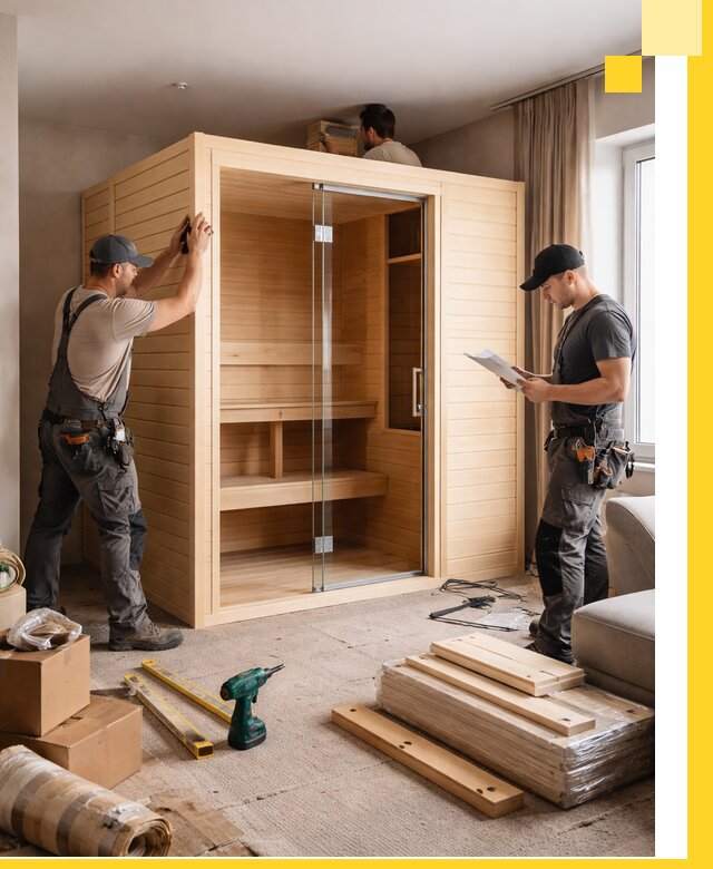 Установка и благоустройство саун в квартире в Белогорске