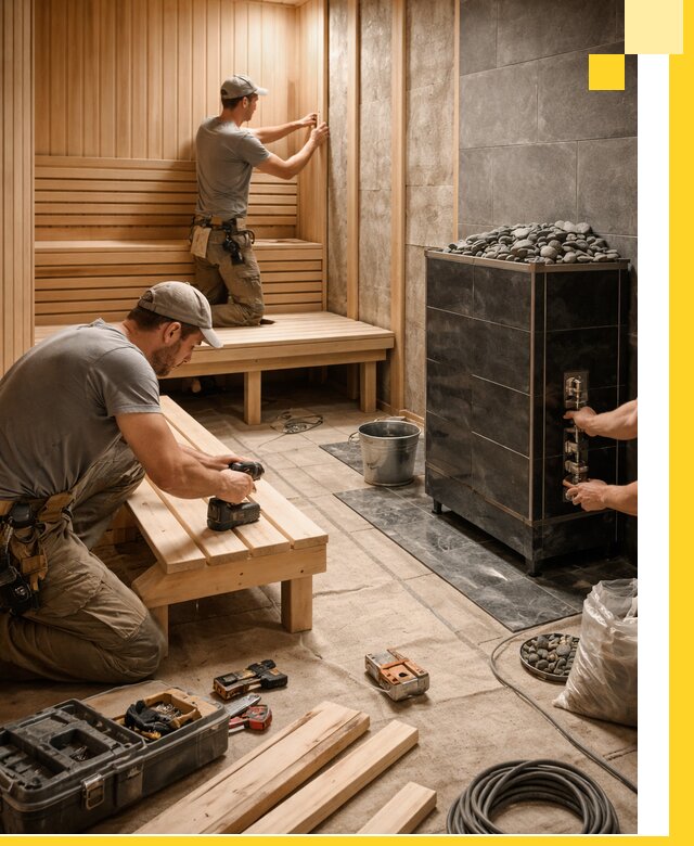 Дизайн и строительство интерьерных саун под ключ в Белогорске