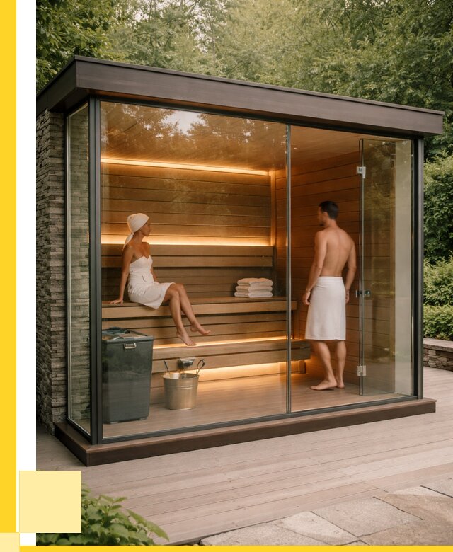 Сауна стеклянная и двери для сауны в Белогорске от 255050 р. | ЭриданБгк