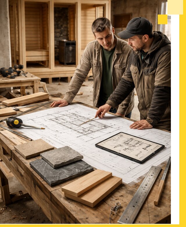 Проекты бань под ключ и планы строительства в Белогорске