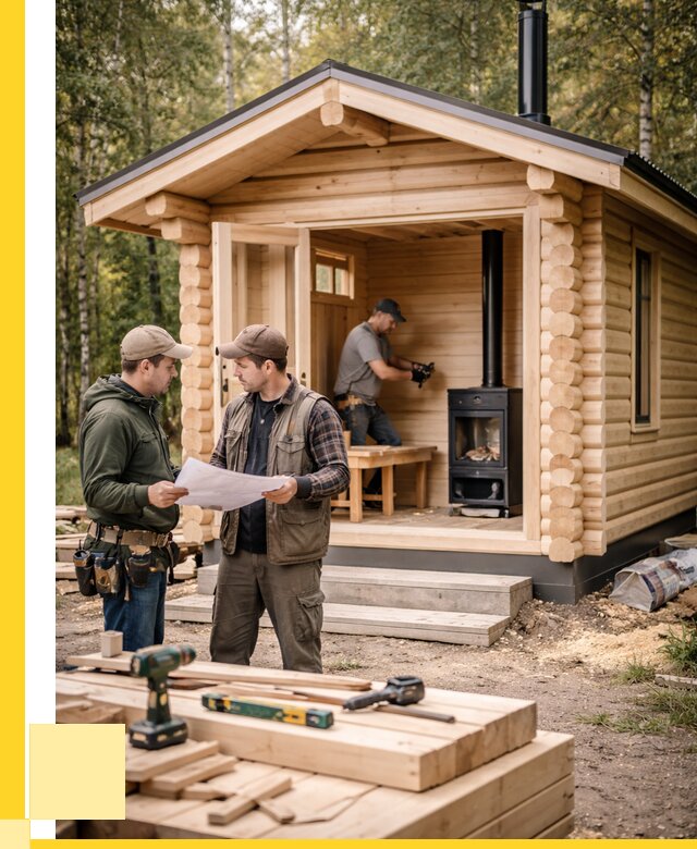 Монтаж бань под ключ в Белогорске — от 204040 р. | ЭриданБгк