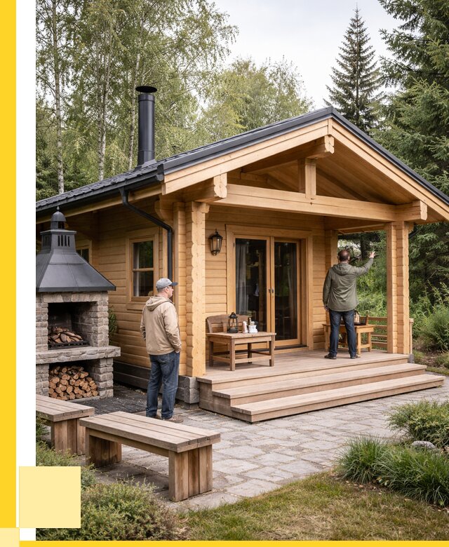 Деревянные бани под ключ в Белогорске от 459090 р. | ЭриданБгк