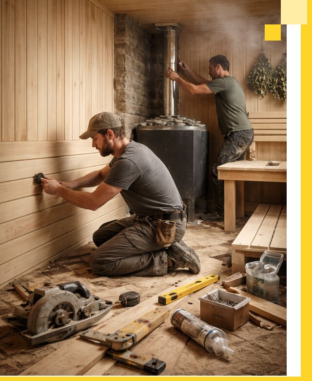 Полное строительство и оснащение парных под ключ в Белогорске