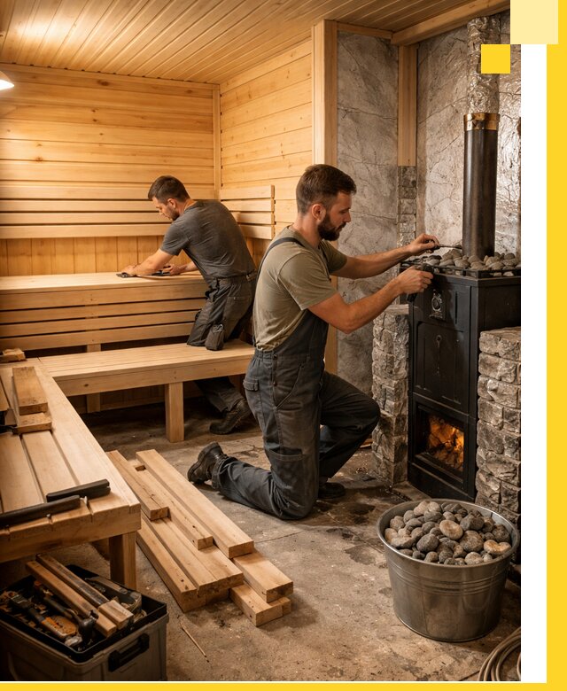 Дизайн и строительство интерьеров бань под ключ в Белогорске