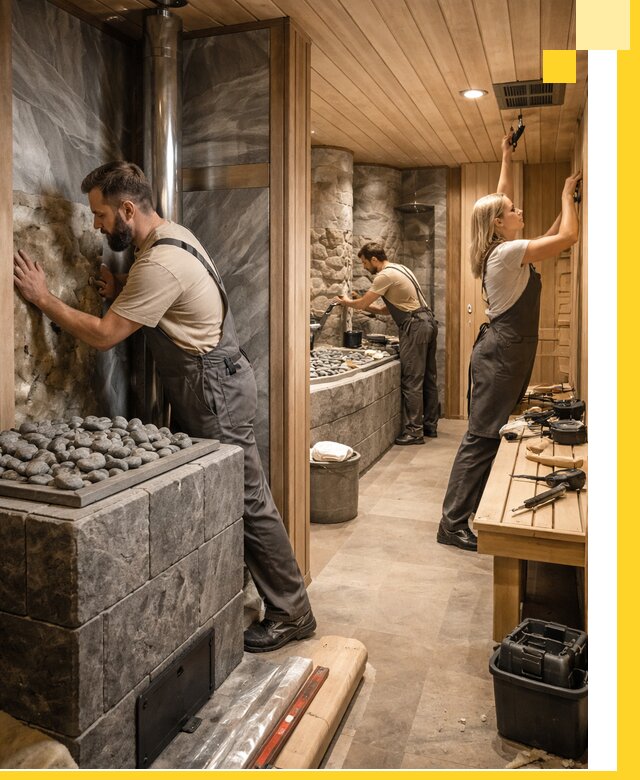 Строительство бань и SPA процедур в Белогорске под ключ и отделкой