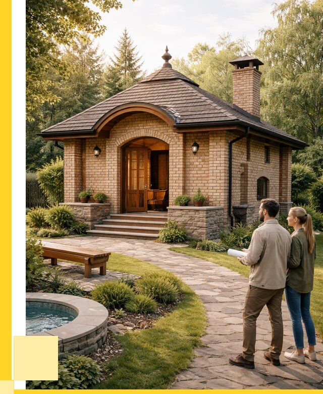 Проект кирпичной бани в Белогорске от 30606 р. | ЭриданБгк