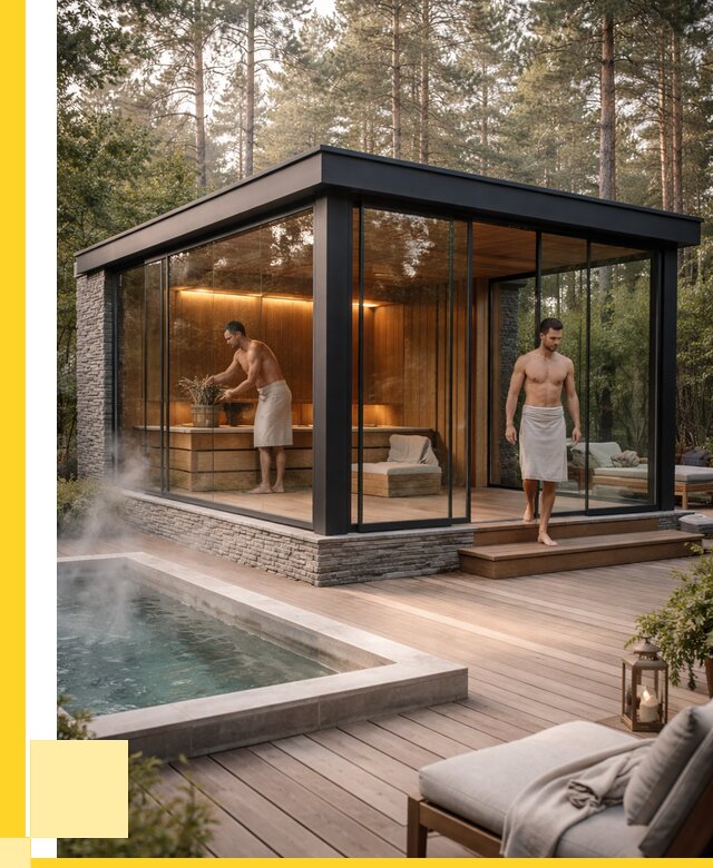 Стеклянные бани и двери в Белогорске от 459090 р. | ЭриданБгк