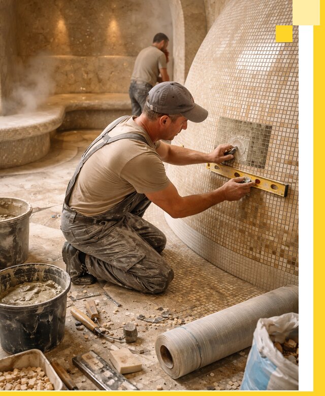 Хамам под ключ в Белогорске: проектирование, строительство, отделка