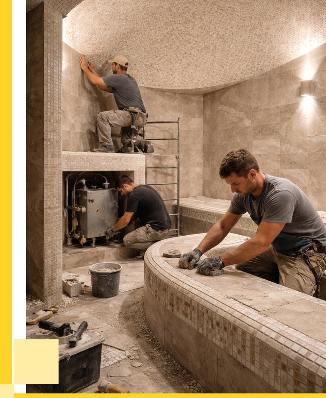 Монтаж хамамов под ключ в Белогорске от 255050 р. ЭриданБгк