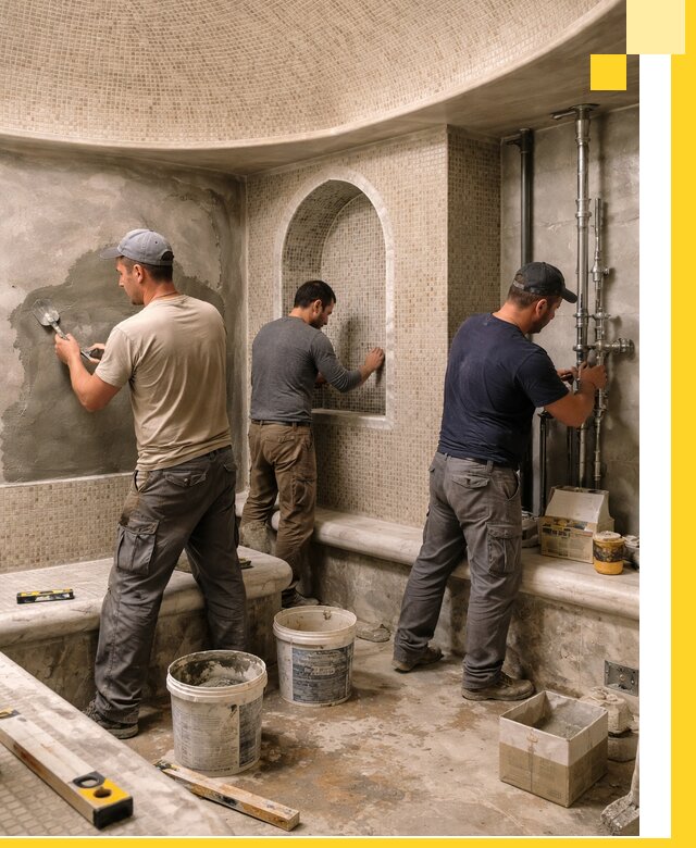 Профессиональный монтаж хамамов под ключ в Белогорске с гарантией