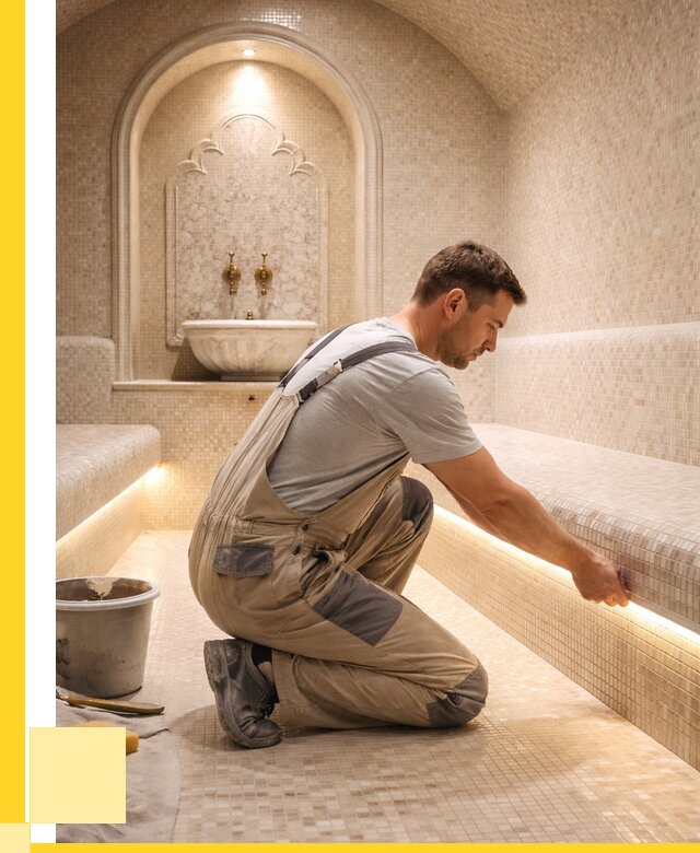 Отделка хамамов под ключ в Белогорске от 5611 р. | ЭриданБгк