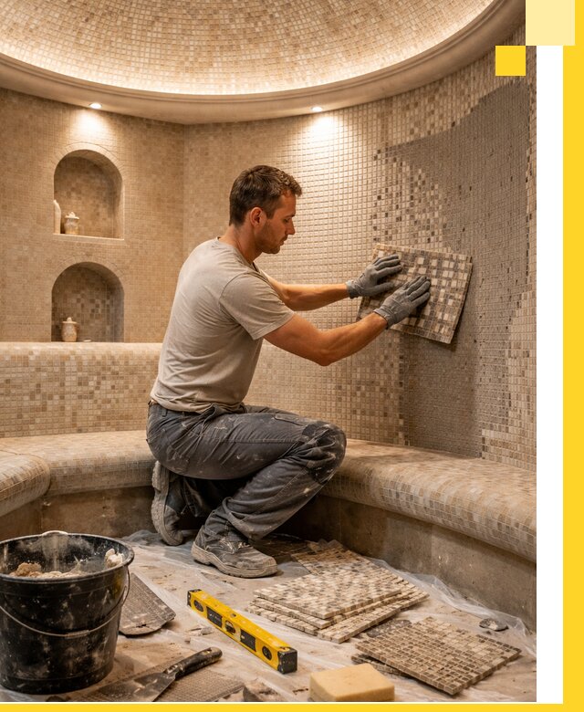 Устройство и монтаж домашнего хамама под ключ в Белогорске