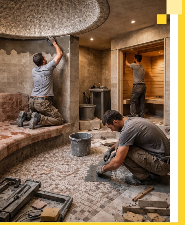 Проект и строительство хамама бани и сауны под ключ в Белогорске