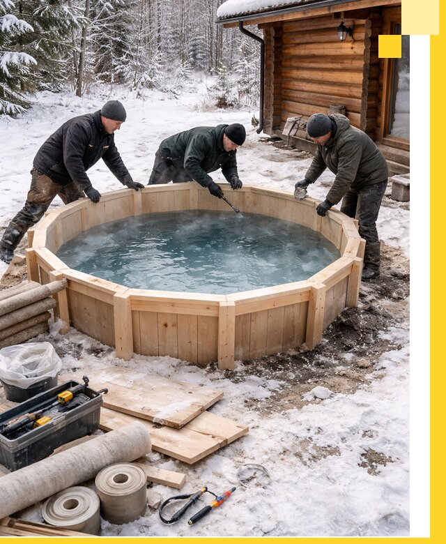 Изготовление и установка ледяных купелей под ключ в Белогорске